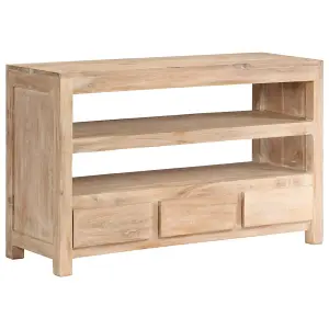 Berkfield TV Cabinet Solid Acacia Wood 90x30x55 cm Light Brown