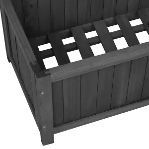 Berkfield Garden Trellis Planter Black 70x30x135 cm Solid Firwood