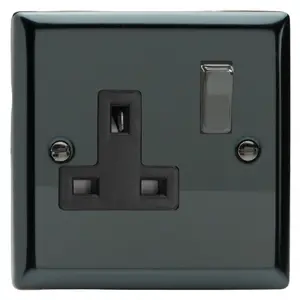 Varilight 1-Gang 13A Double Pole Switched Socket Iridium