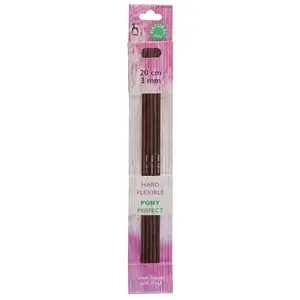 PFECT KP DE 20CMX2.50 - Perfect: Knitting Pins: Double-Ended: Set of Five: 20cm x 2.50mm - Pony