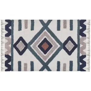 Rectangular Cotton Area Rug 160 x 230 cm Multicolour KOZLU