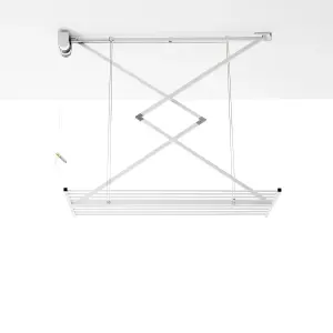 Mini 150, Ceiling mounted retractable and foldable dryer, White 152x54x25 cm