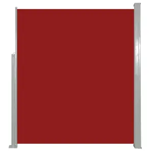 Berkfield Retractable Side Awning 160 x 500 cm Red