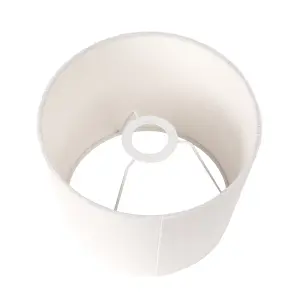 30cm White Linen Tapered Cylinder Table Lampshade Modern Self Lined Lamp Shade