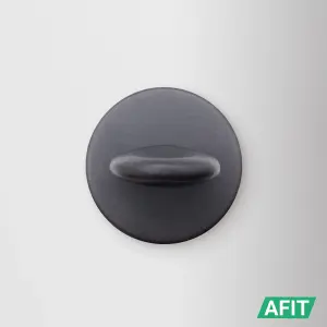 AFIT Round Bathroom Thumbturn & Release Set - Matt Black Universal Black Door Turn and Release Lock for Bathroom/Toilet