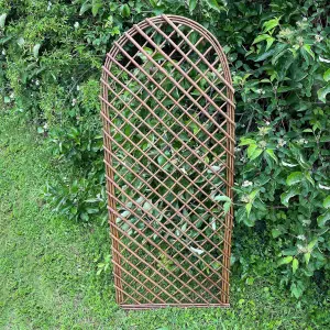 Set of 3 Willow Trellis With Curved Top (120cm x 45cm)