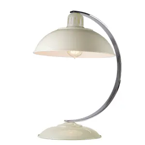 Table Lamp Curved Arm Retro Style Office Light Oyster White LED E27 60W Bulb