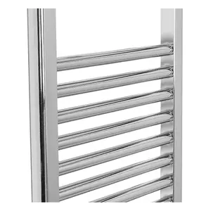 Rinse 700x400mm Chrome Bathroom Heated Towel Rail Radiator Straight Ladder Style Towel Warmer