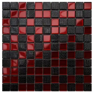 Glass mosaic on mesh for bathroom or kitchen 300mm x 300mm - Aventador