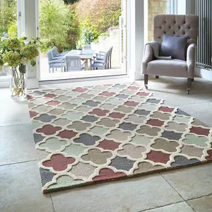 Handmade  Geometric Modern Wool Easy to clean Rug for Dining Room, Bed Room, and Living Room-160cm X 230cm