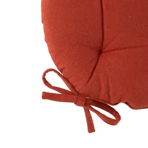 Harbour Housewares - Round Garden Chair Seat Cushion - Paprika