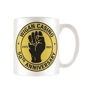 Wigan Casino Keep The Faith 50th Anniversary Mug White/Yellow/Black (One Size)