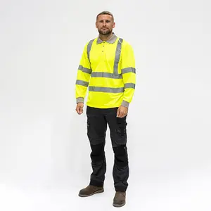 Timco - Hi-Visibility Polo Shirt - Long Sleeve - Yellow (Size X Large - 1 Each)