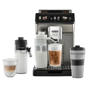 Delonghi Eletta Explore Bean to Cup Automatic Coffee Machine, Silver