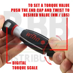 Wiha Torque Screwdriver Hex 4mm ITorque 0 4 to 1 5NM With Digital Scale 36886