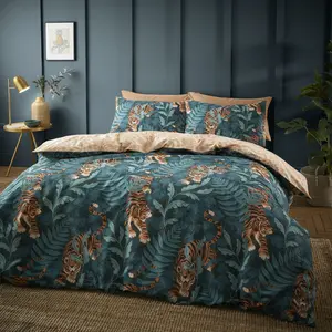 Tropic Tiger Leaf Duvet Cover Set Single - 1 Pillowcase