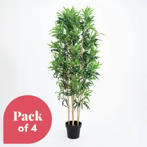 Blooming Artificial - Oriental Bamboo Bundle - Faux Garden Plants - Outdoor Tree