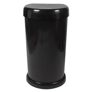 42 Litre Touch Top Waste Bin Black