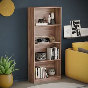 Ronald Bookcase Walnut / 140 cm H x 60 cm W