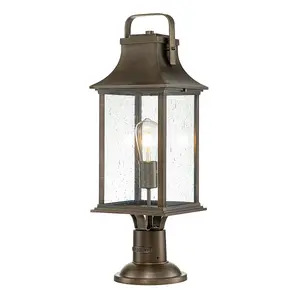 Luminosa Hinkley Grant Outdoor Pedestal Light Burnished Bronze, IP44