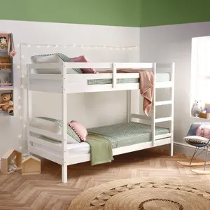 Wooden Bunk Bed Single Splittable Twin Sleeper