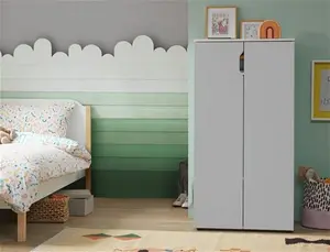 Habitat Pod 2 Door Short Wardrobe - Grey