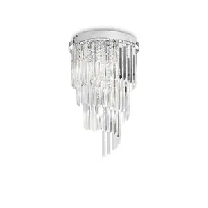 Luminosa Carlton 8 Light Ceiling Light Chandelier Chrome, E14