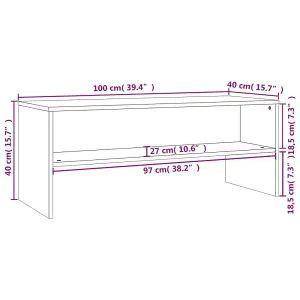 vidaXL TV Cabinet High Gloss Grey 100x40x40 cm Engineered Wood