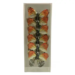 Butterfly Christmas Clip Ornament Orange