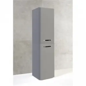 Bathroom Wall Mounted Tall Storage Unit 350mm Wide - Basalt Grey- (Choice)