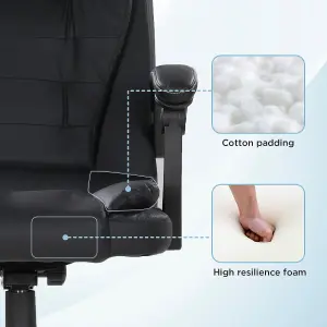 Alivio Executive Office Chair, Heavy Duty High Back Desk Chair - Black