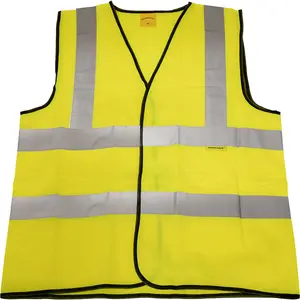 XL Yellow High Visibility Waistcoat for Road Builders and Contractors - Safety Workwear