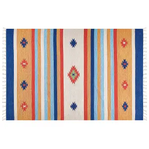 Cotton Kilim Area Rug 200 x 300 cm Multicolour TARONIK