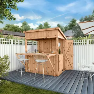 Mercia 6x4 ft with Single door Pent Wooden Garden bar