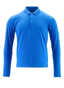 Mascot Crossover Long-Sleeved Polo Shirt with ProWash Technology (Azure Blue)  (XXX Large)