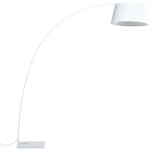 Beliani Scandinavian Arc Floor Lamp White BENUE