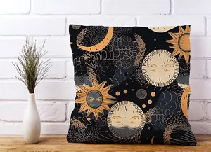 Gold Sun and Moon Cushions 45cm x 45cm