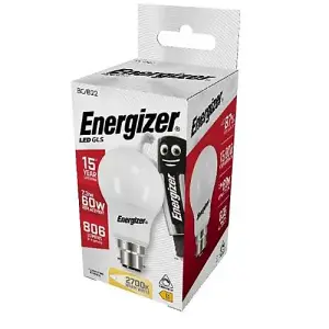 Energizer LED BC (B22) Opal GLS Dimmable Bulb, Warm White 806 lm 8.8W (Pack of 4)