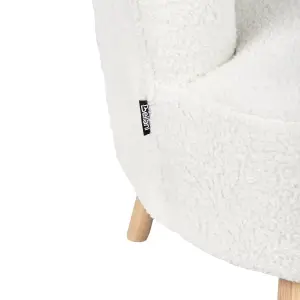 Beliani Modern Armchair ODENZEN Boucle White