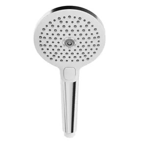 GoodHome Kolima Chrome effect 3-spray pattern Shower head, 249mm