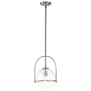 Luminosa Hinkley Somerset Globe Pendant Ceiling Light Brushed Nickel