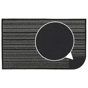  Non-Slip Indoor Door Mat Black / Rectangle W50 x L80 cm