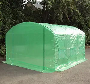 4m x 3.5m + Ground Anchor Kit (13' x 11.5' approx) Pro Max Green Poly Tunnel