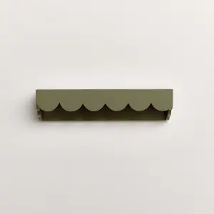 Melody Maison Green Scalloped Wall Storage Shelf - 40cm