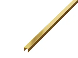 ILCOM decorative profile U 10mm x 2440mm x 0.6mm Gold Brushed Stainless Steel