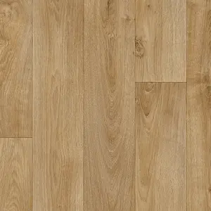 Beige Modern Wood Effect Anti-Slip Vinyl Flooring for Home, Shops, Offices, 2.5mm Thick Vinyl Sheet-4m(13'1") X 4m(13'1")-16m²