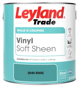 Leyland Trade Vinyl Soft Sheen Walls & Ceilings Emulsion Paint (3040-B40G) - 2.5L