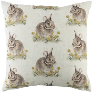 Evans Lichfield Woodland Hare Repeat Polyester Filled Cushion