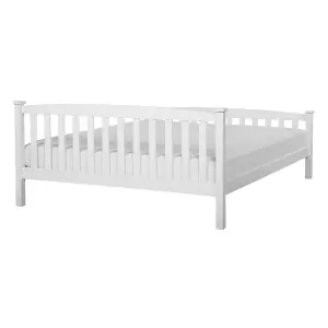 Wooden EU Double Size Bed White GIVERNY