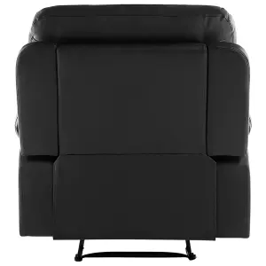 Recliner Chair BERGEN Faux Leather Black